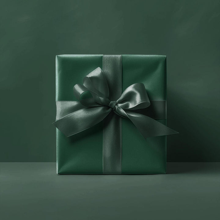 deep evergreen forest green gift wrap