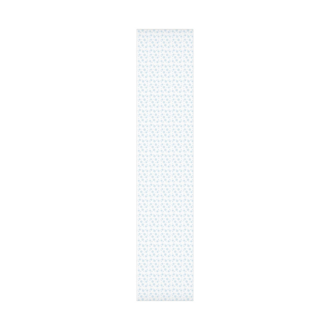 Blue snowflakes pattern on white wrapping paper- elegant and cute winter wonderland theme wrapping paper gift wrap