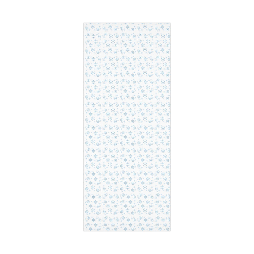Blue snowflakes pattern on white wrapping paper- elegant and cute winter wonderland theme wrapping paper gift wrap