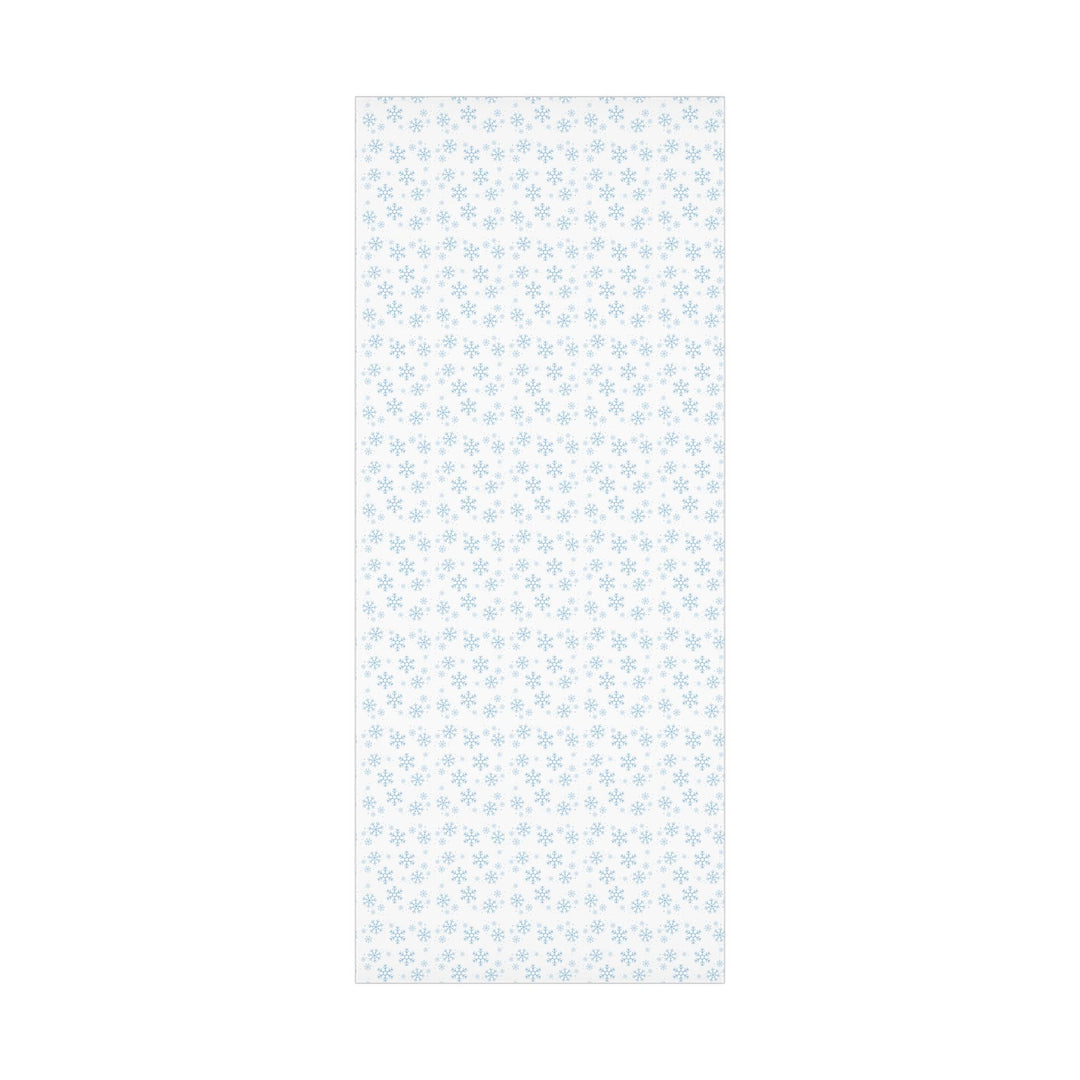 Blue snowflakes pattern on white wrapping paper- elegant and cute winter wonderland theme wrapping paper gift wrap