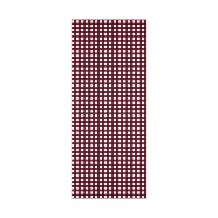 burgundy check gingham patterned wrapping paper!