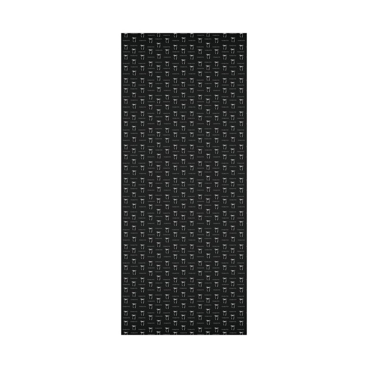black wrapping paper with white bows and personalized name! chic and trendy gift wrap