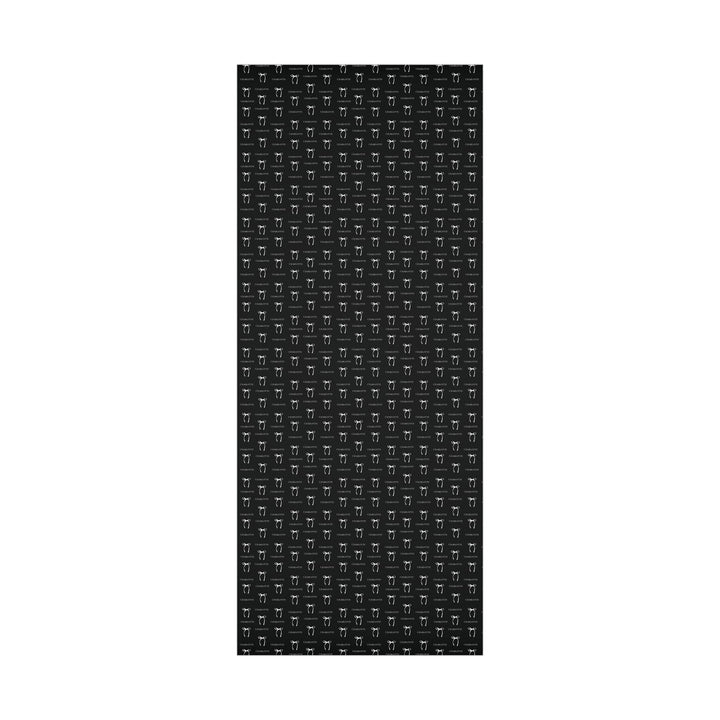 black wrapping paper with white bows and personalized name! chic and trendy gift wrap