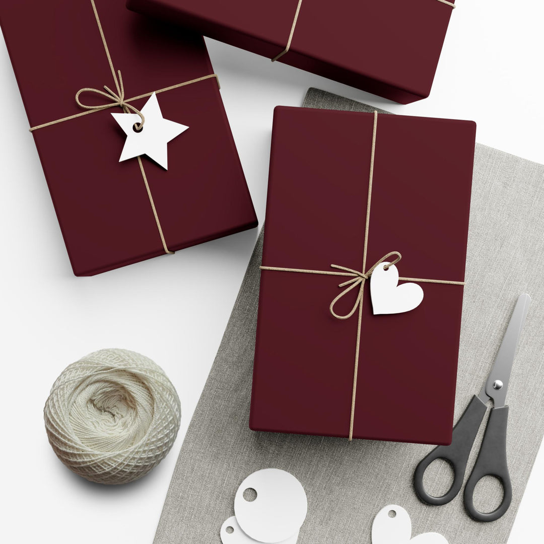 Burgundy Solid Color Holiday Wrapping Paper