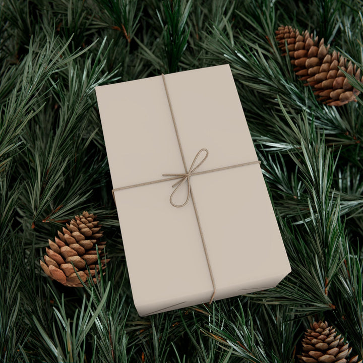 Beige light tan solid colored wrapping paper