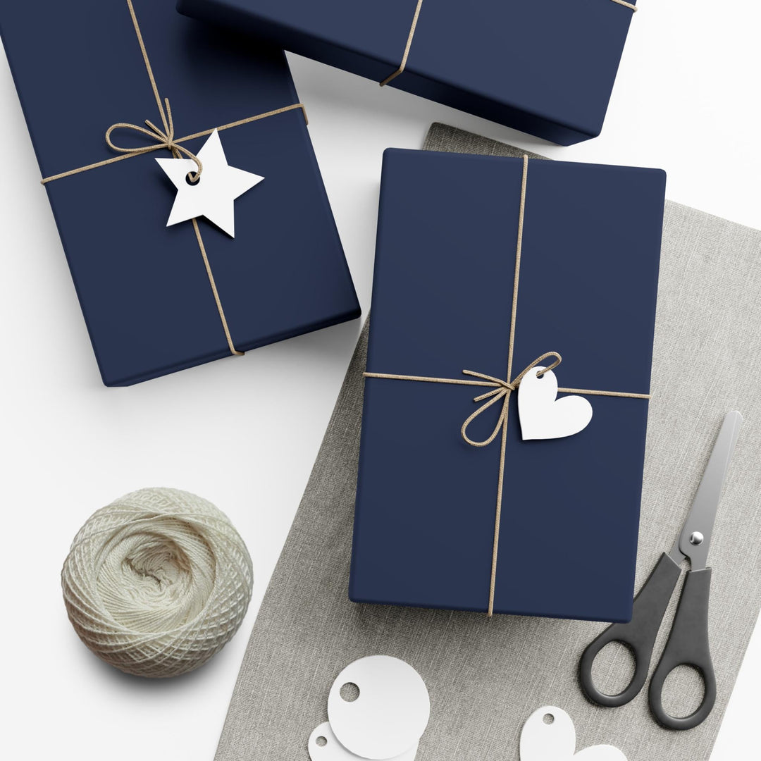 elegant deep blue solid color wrapping paper