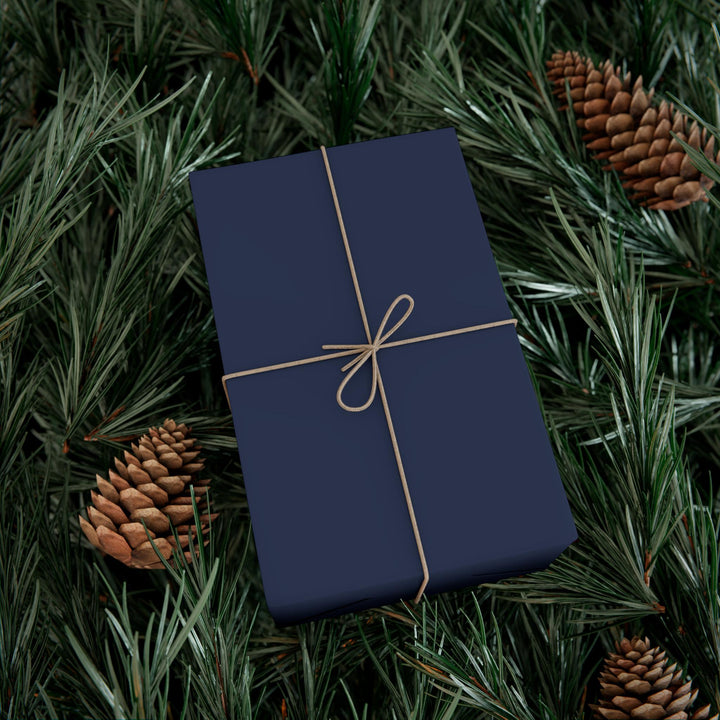 elegant deep blue solid color wrapping paper