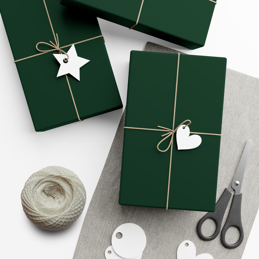 deep evergreen forest green gift wrap