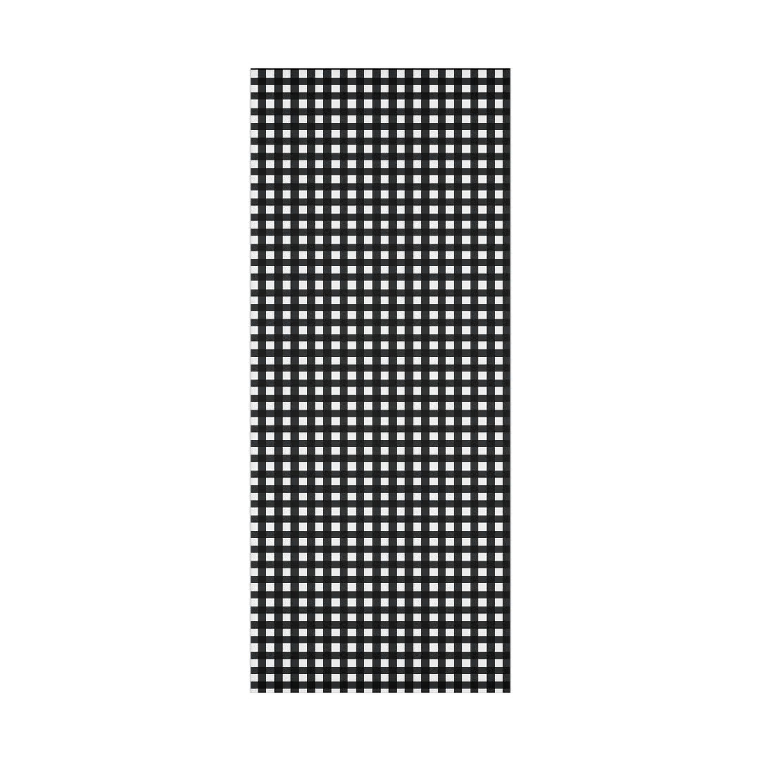 Black gingham wrapping paper