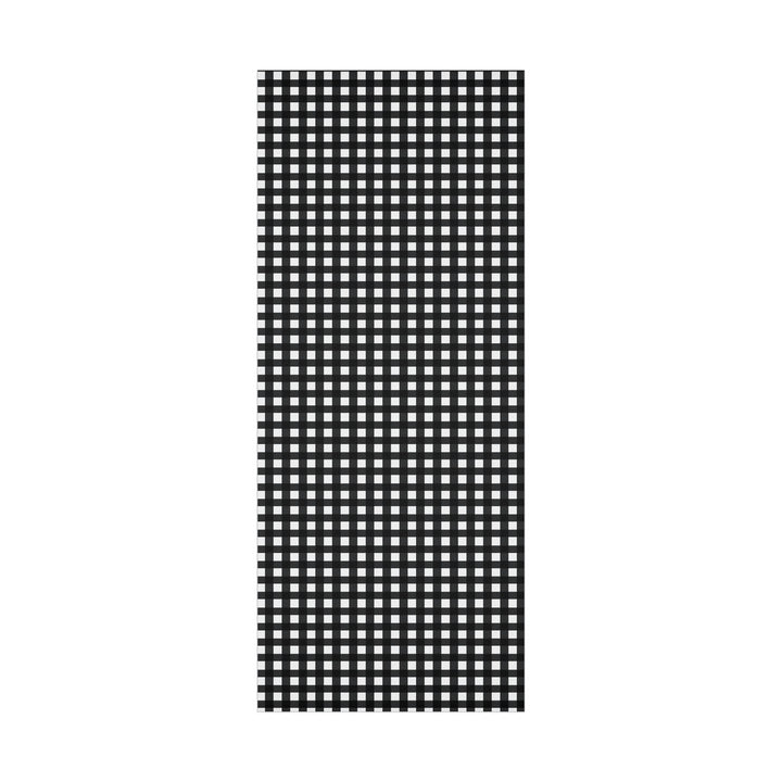 Black gingham wrapping paper