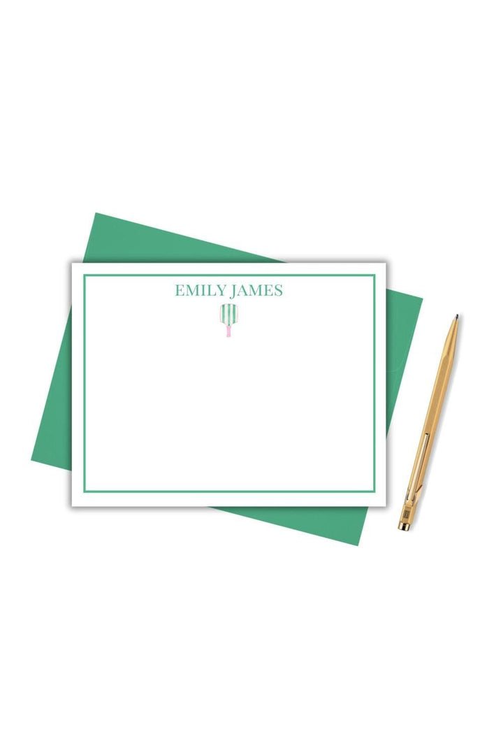 Pickleball racket stationery set personalized