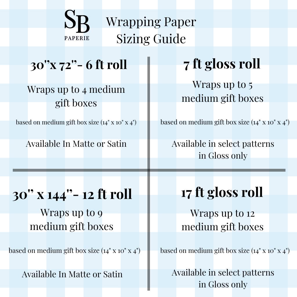 French Blue Striped Wrapping Paper