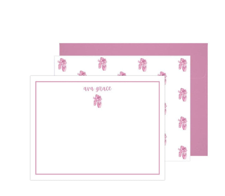 Ballet Slippers Double Sided Stationery Set