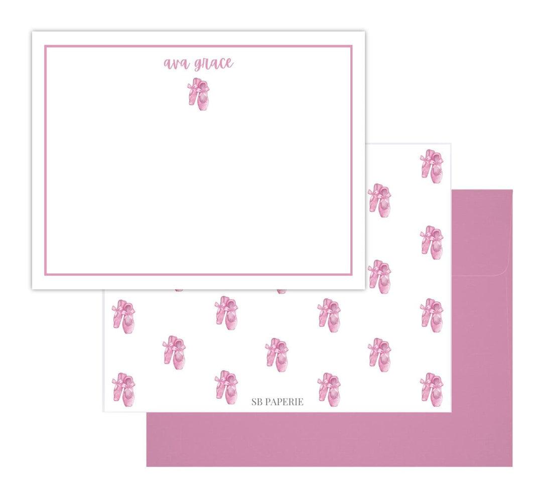 Ballet Slippers Double Sided Stationery Set