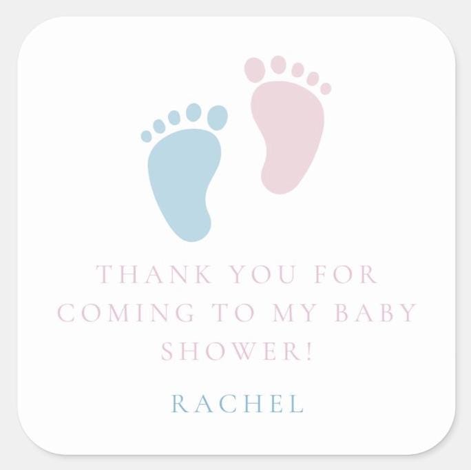 Pink & Blue Baby Feet Stickers