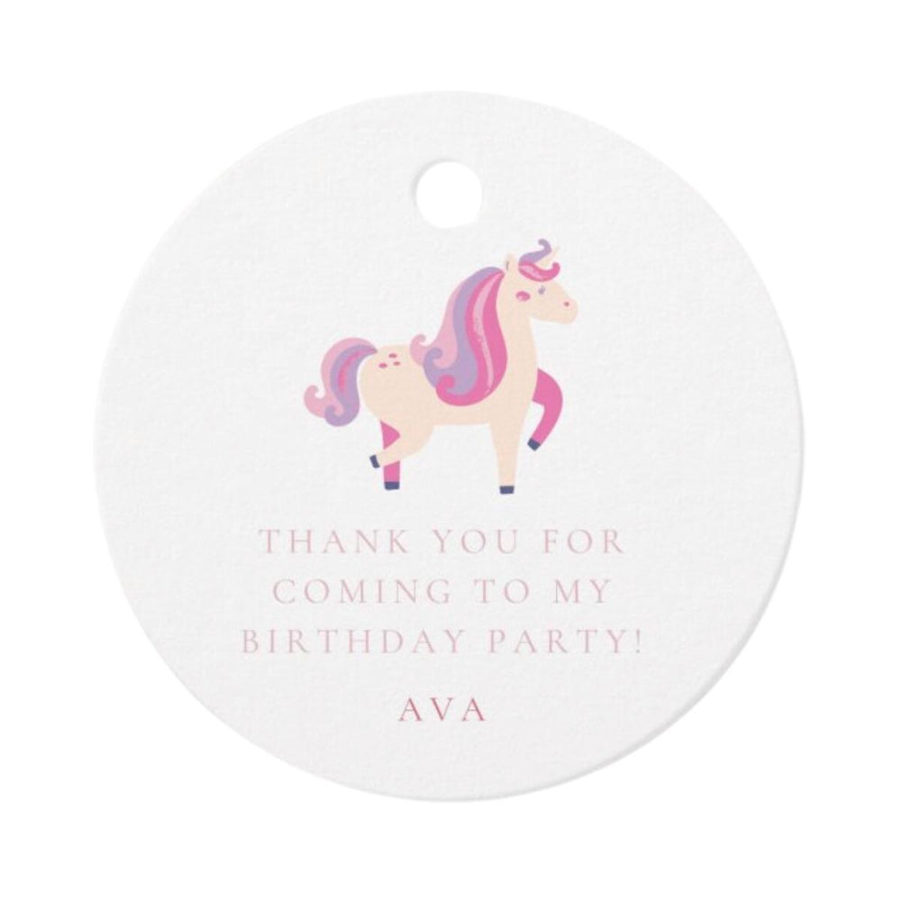 Unicorn Birthday Party Favor Tags