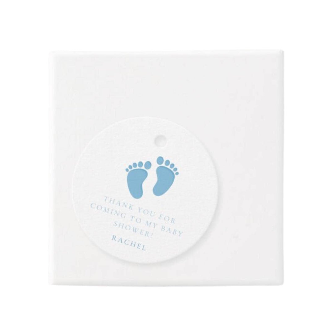 Blue Baby Feet Baby Shower Favor Tags