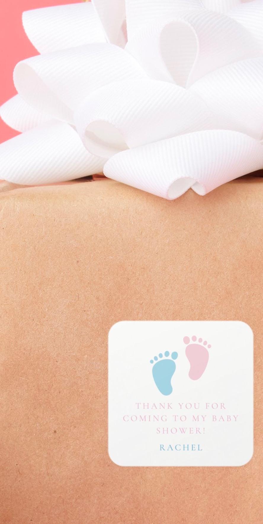 Pink & Blue Baby Feet Stickers