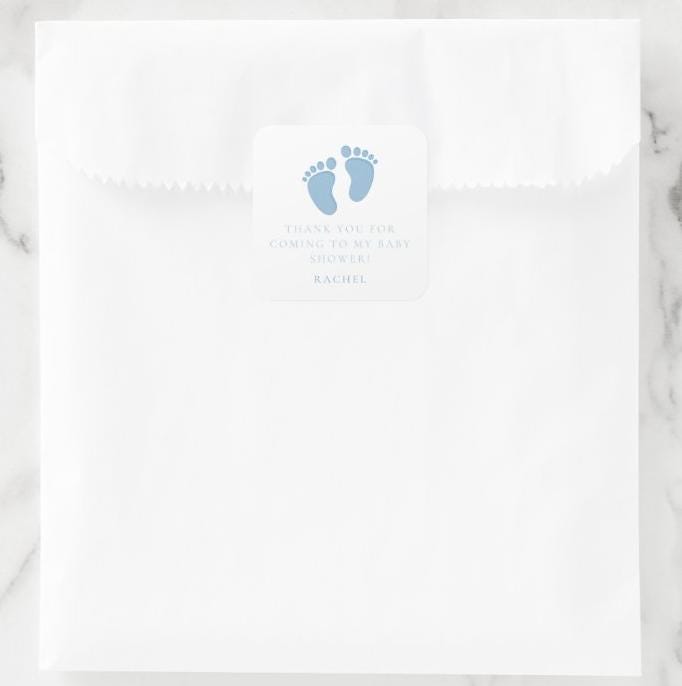 Blue Baby Feet Stickers