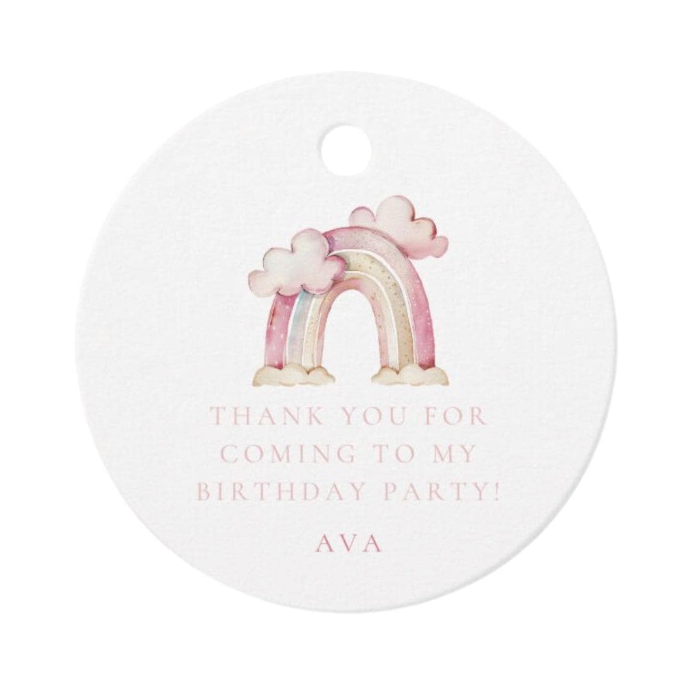 Rainbow Birthday Party Favor Tags