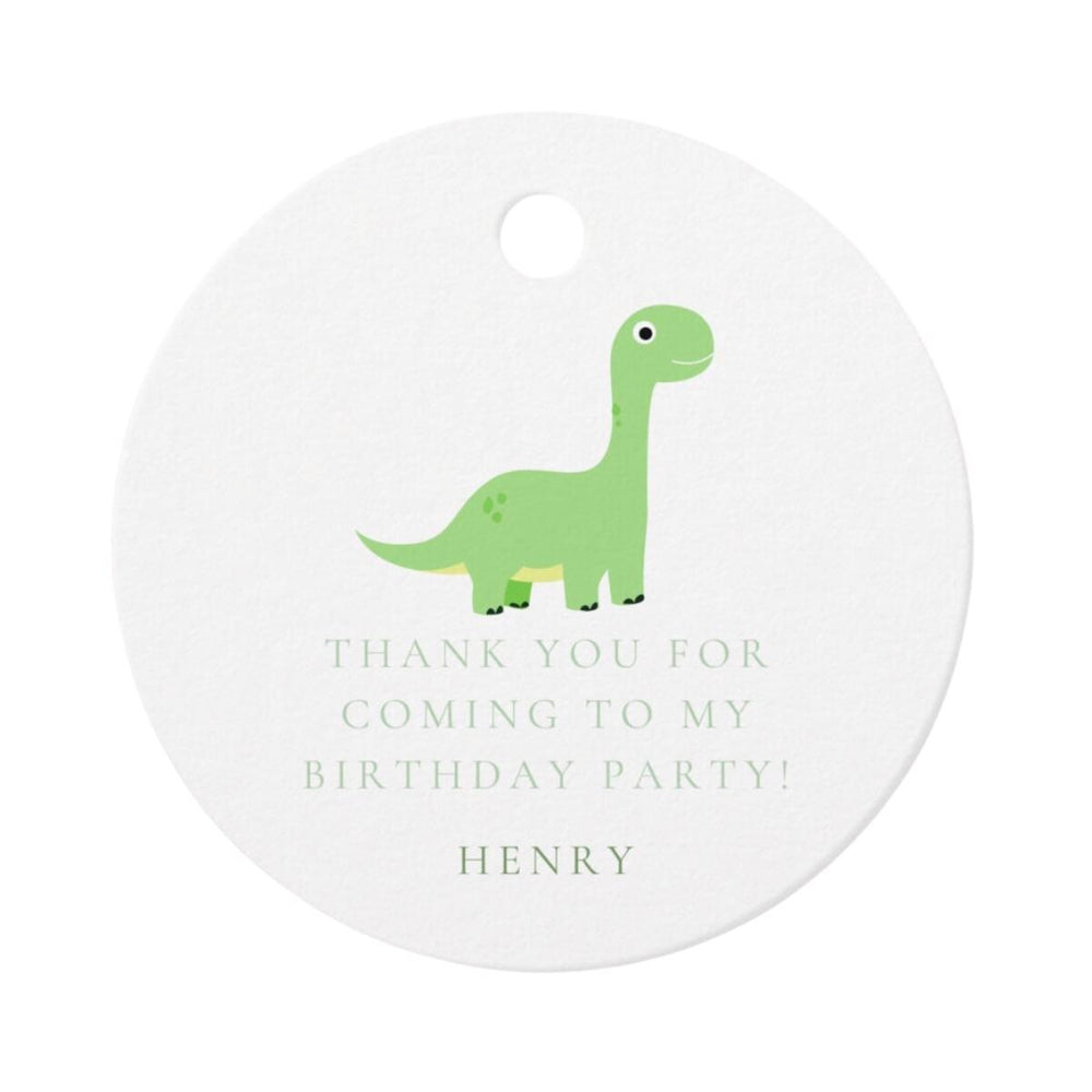 Dinosaur Birthday Party Favor Tags