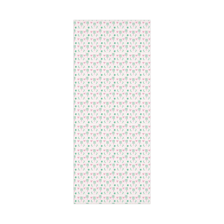Pickleball Wrapping Paper Pink Gingham Gift Wrap with Bow | Pickleball Birthday Party, Sports Gift Wrap, Pickleball Themed Gifts