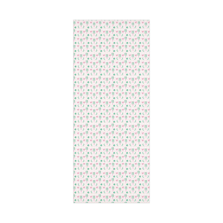 Pickleball Wrapping Paper Pink Gingham Gift Wrap with Bow | Pickleball Birthday Party, Sports Gift Wrap, Pickleball Themed Gifts
