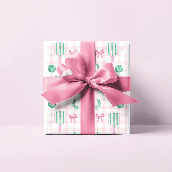 Pickleball Gingham Gift Wrap