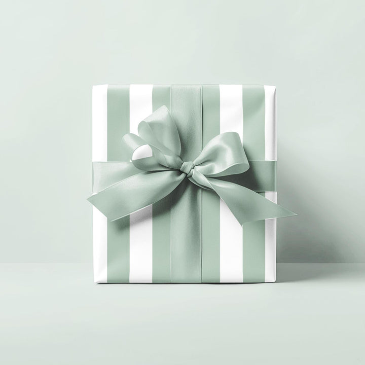 Light Green Striped Wrapping Paper