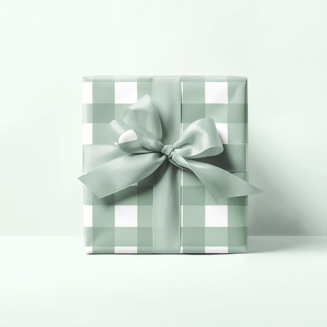 Light Green Striped Wrapping Paper