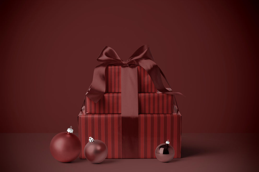 Red Striped Holiday Wrapping Paper