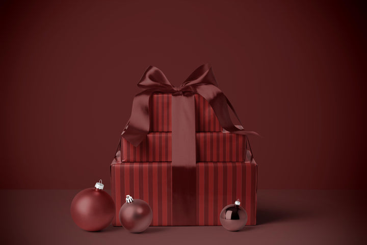 Red Striped Holiday Wrapping Paper