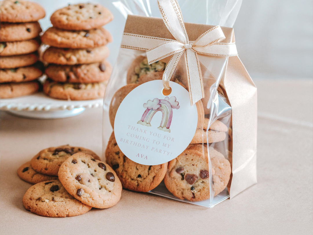 Rainbow Birthday Party Favor Tags