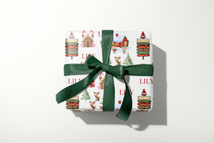 Personalized North Pole Wrapping Paper