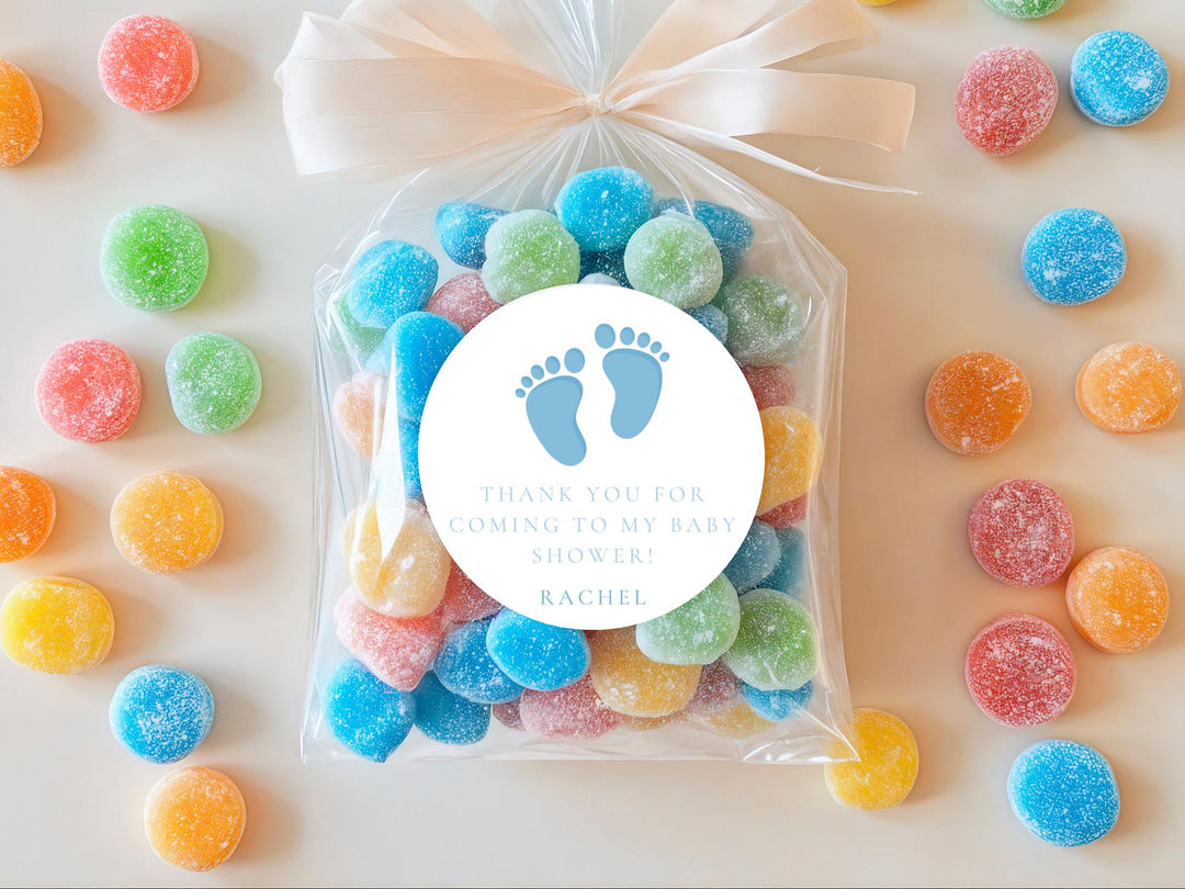 Blue Baby Feet Stickers