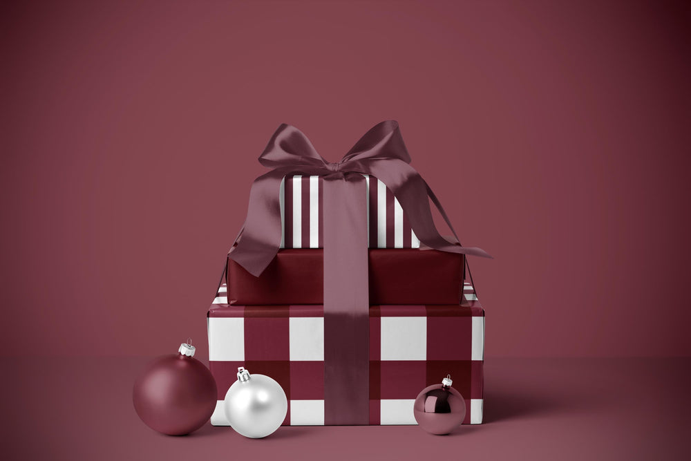 Gift Wrap Bundle: Solid, Gingham, and Stripe - Satin or Matte Finish