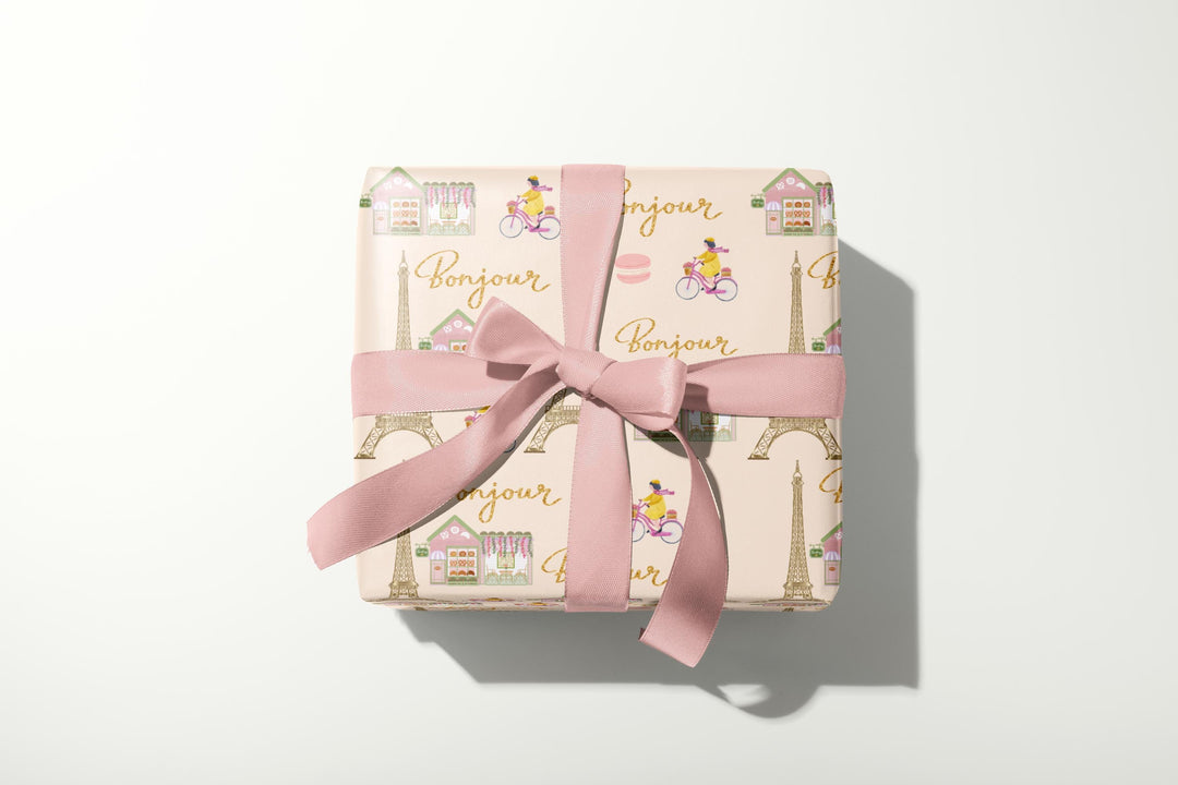 Paris Themed Wrapping Paper