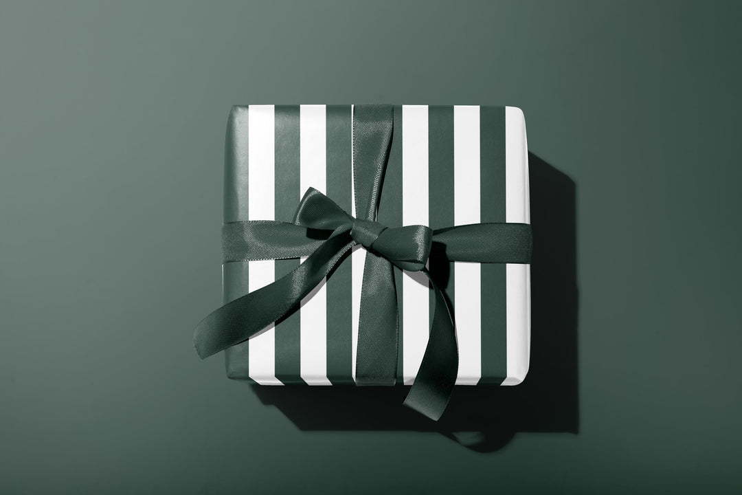Green Striped Wrapping Paper