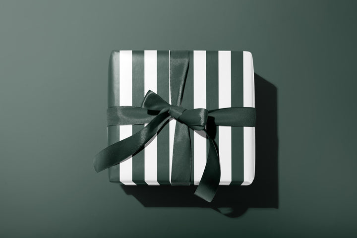 Green Striped Wrapping Paper