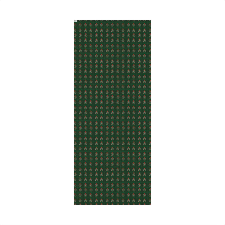Christmas Wreath Initial Wrapping Paper, Holiday Gift Wrap, Festive Gift Packaging, Xmas Gift Wrap Roll, Wrapping Paper Roll