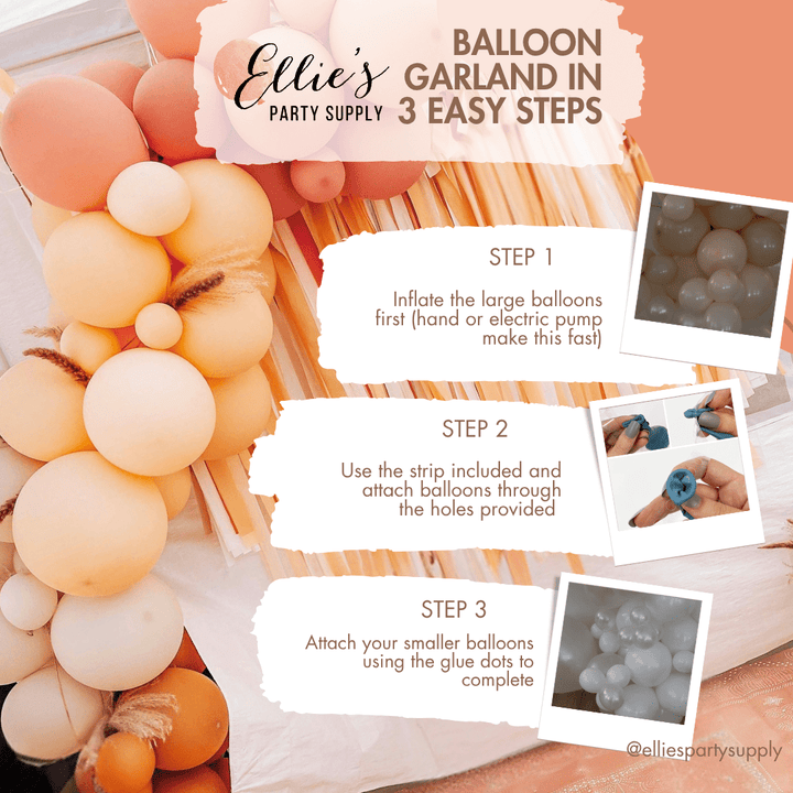 Giraffe Safari Balloon Garland Kit – Blue &amp; Mocha Jungle Theme