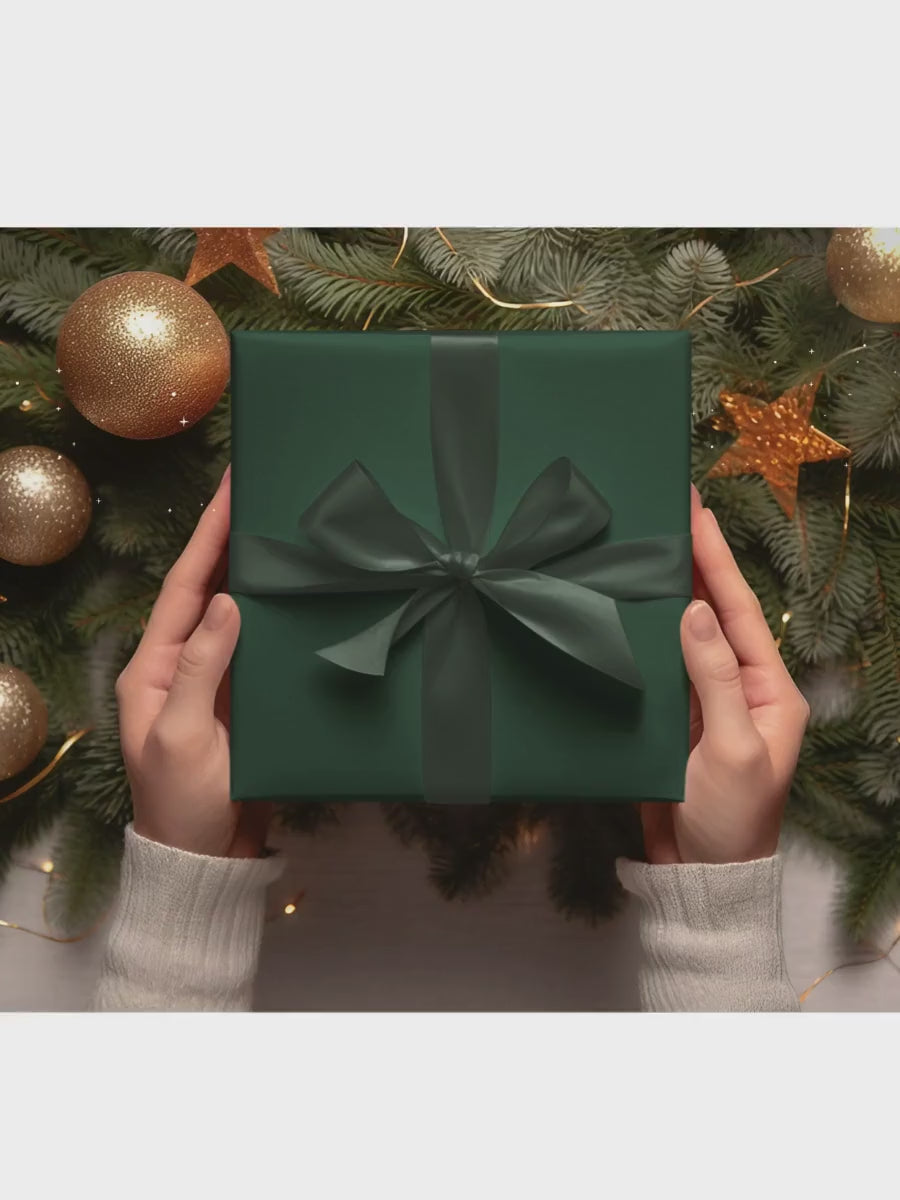 Hunter Green Solid Color Wrapping Paper Deep Evergreen Forest Green Gift Wrap for Holidays, Weddings, Birthdays, and Special Occasions