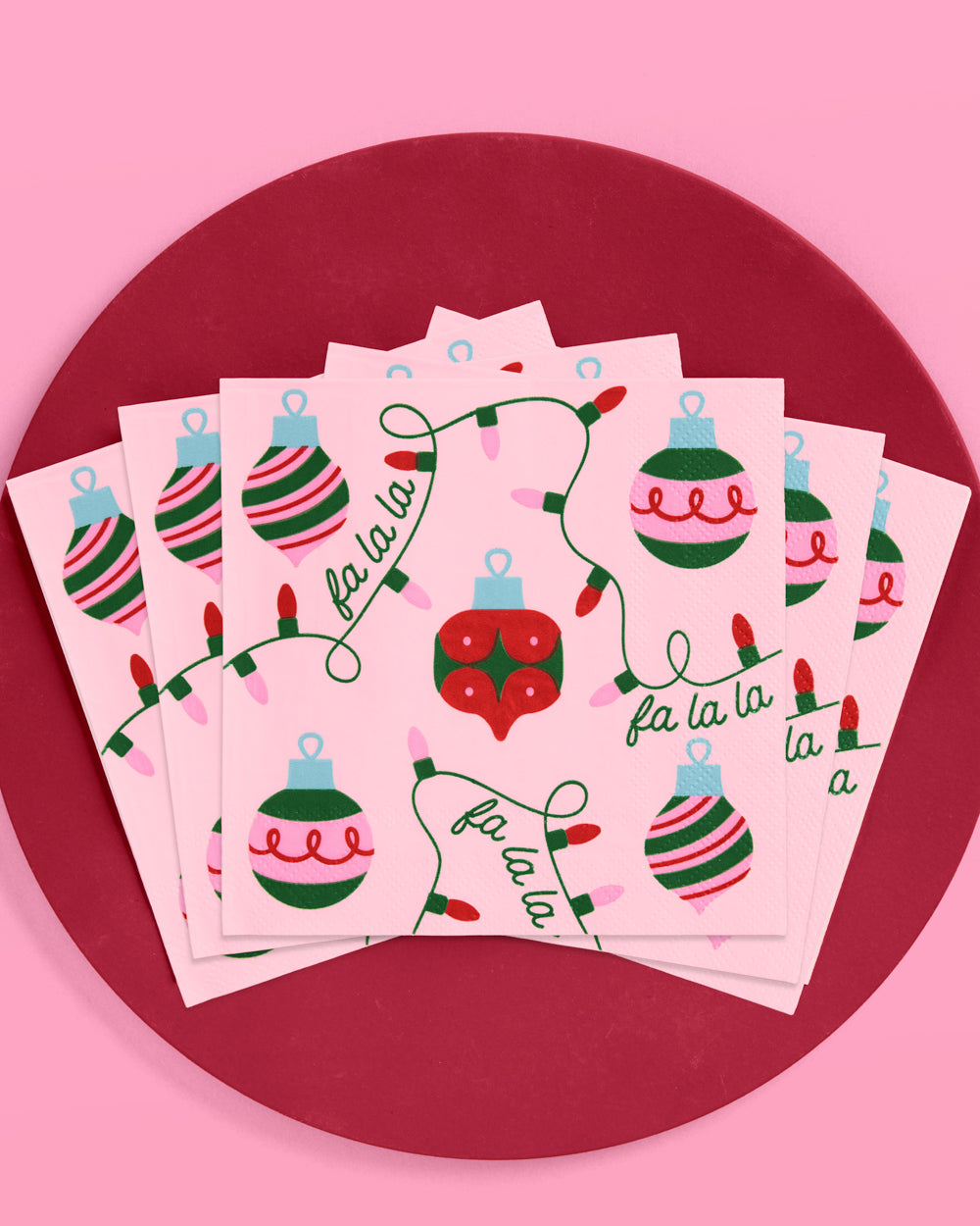 Deck the Halls Napkins - 25 square napkins