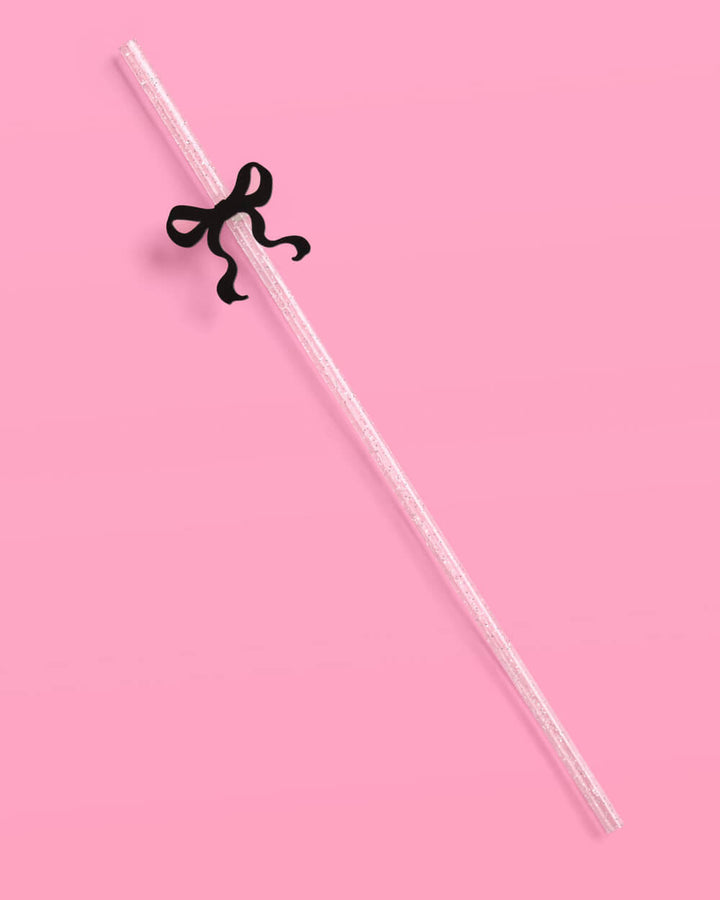 Little Black Bow Straws - 12 reusable straws