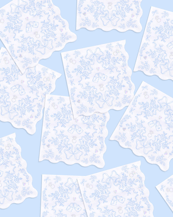 Something Blue Napkins - 25 printed napkins