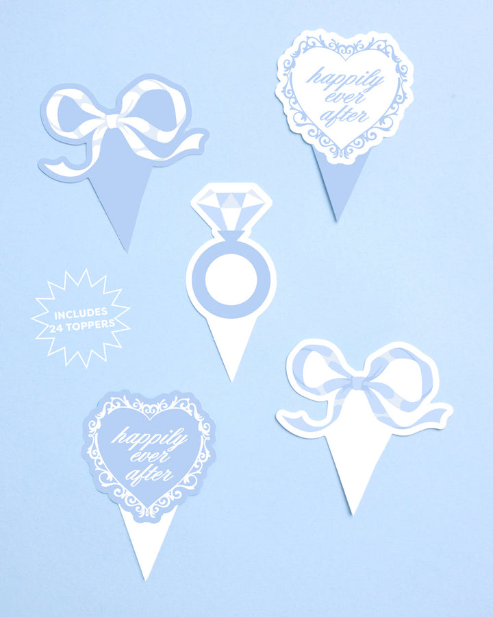 Happily Ever After Toppers - 24 wrappers + toppers