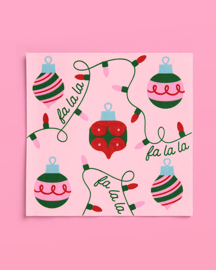 Deck the Halls Napkins - 25 square napkins