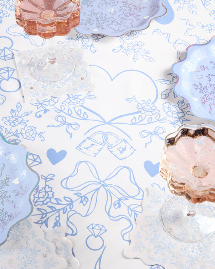 Something Blue Tablecloth - washable tablecloth