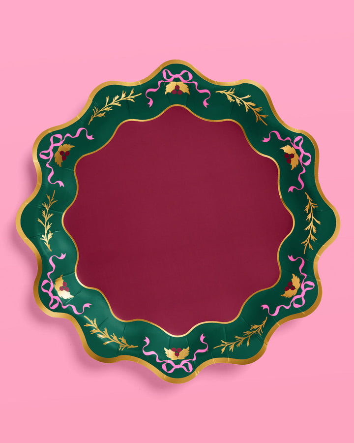 Tis the Season Plate Set - 32 paper plates, 2 sizes