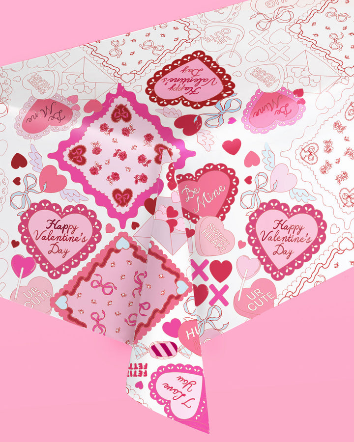 Be Mine Coloring Tablecloth - paper tablecloth